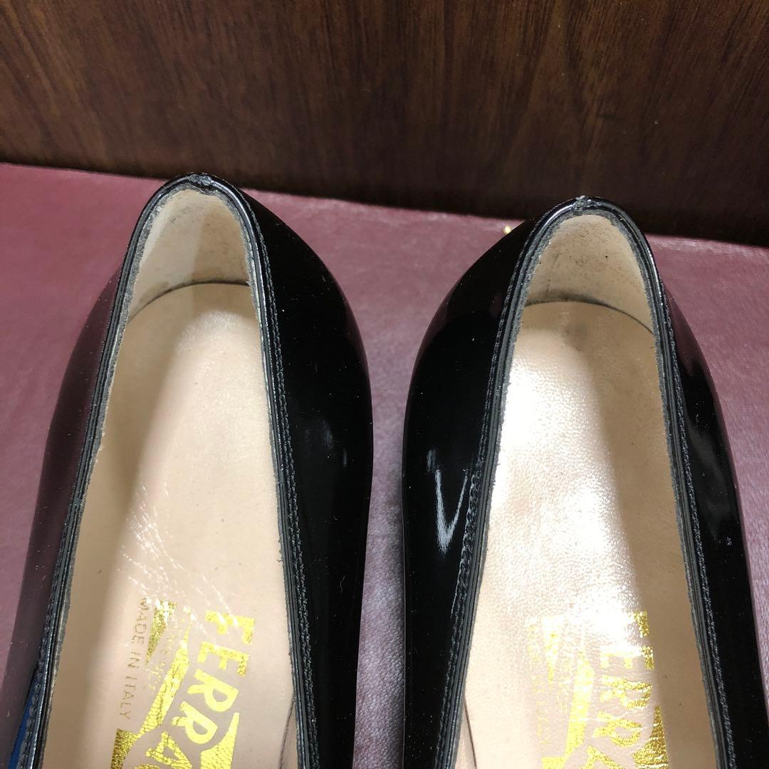 フェラガモ　パンプス　エナメル　ヒール　GALAXY 23.5cm