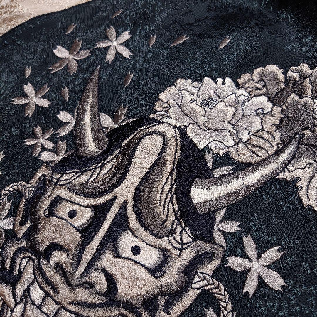 百花繚乱 リバーシブルスカジャン 般若 レーヨン M - メルカリ