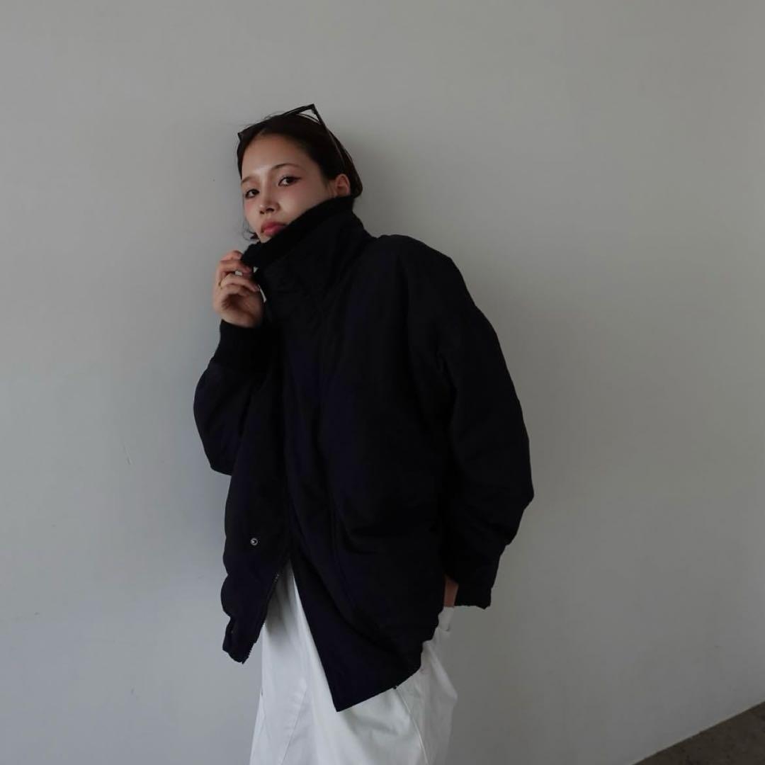 値下げ中】callautia × yayoi リブニットカラー中綿ジャケット - メルカリ