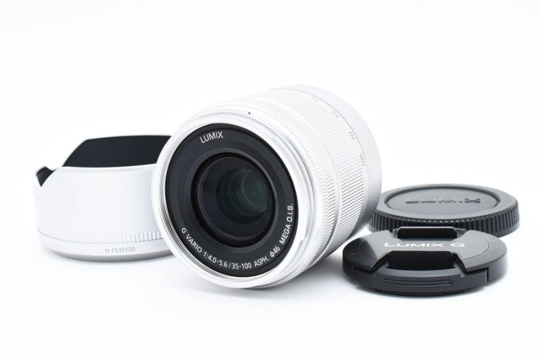 美品 LUMIX G VARIO 35-100mm F4-5.6 LUMIX G VARIO 35-100mm/F4.0-5.6 ASPH./MEGA O.I.S H-FS35100-K