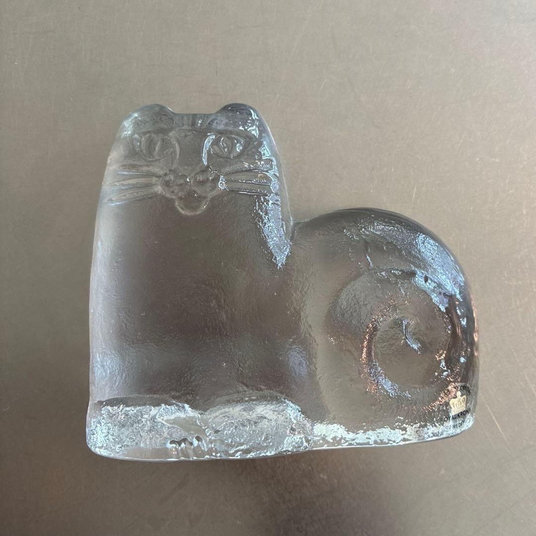 Lisa Larson /リサラーソン ロイヤルクローナ ガラスオブジェ 猫