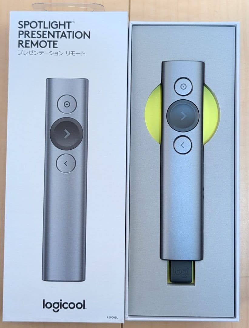 【美品】ロジクール　logicool SPOTLIGHT R1000SL 楽天市場】ロジクール ポインター R1000 オンライン会議にも使える