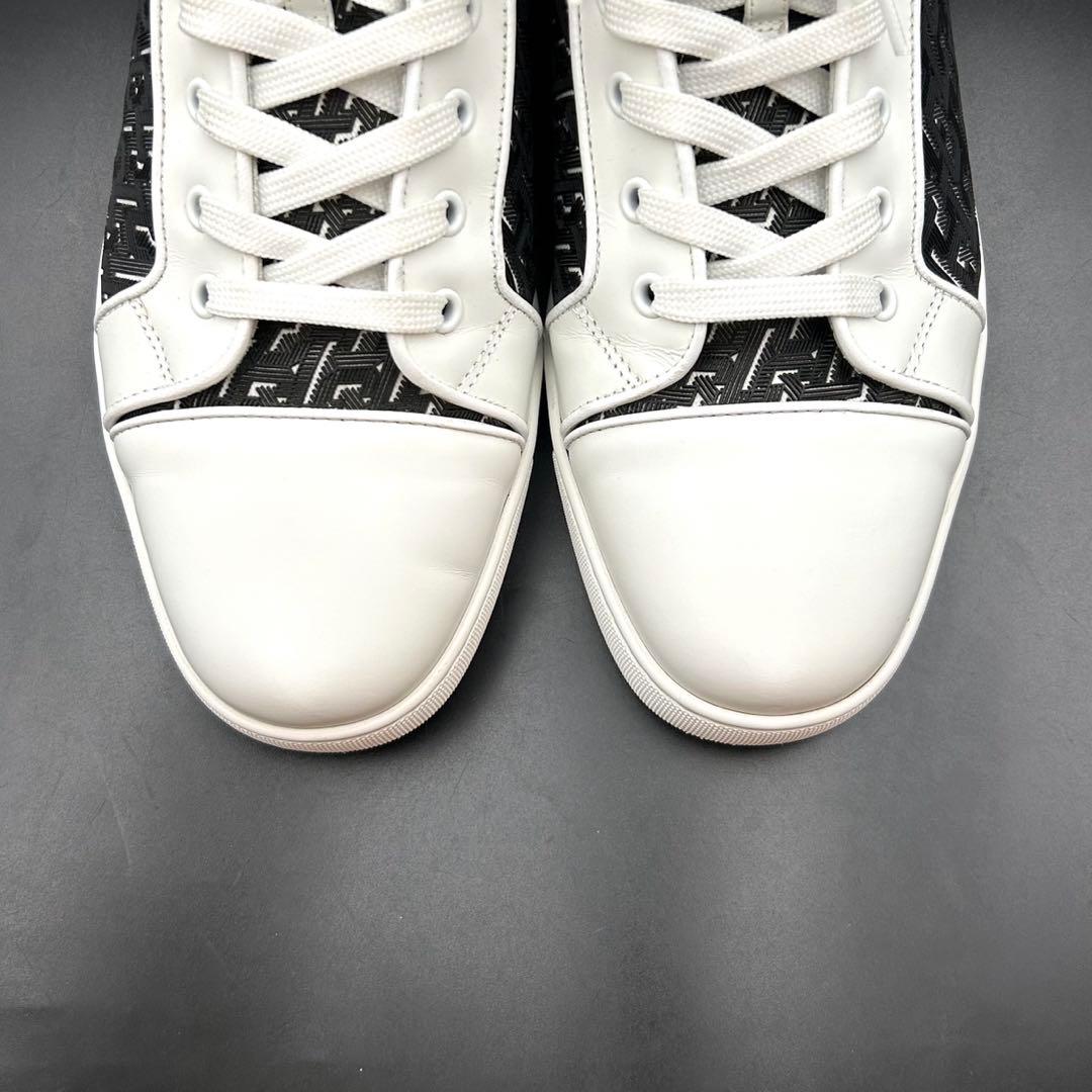 美品】クリスチャンルブタン ハイカットスニーカー メンズ レザー 白