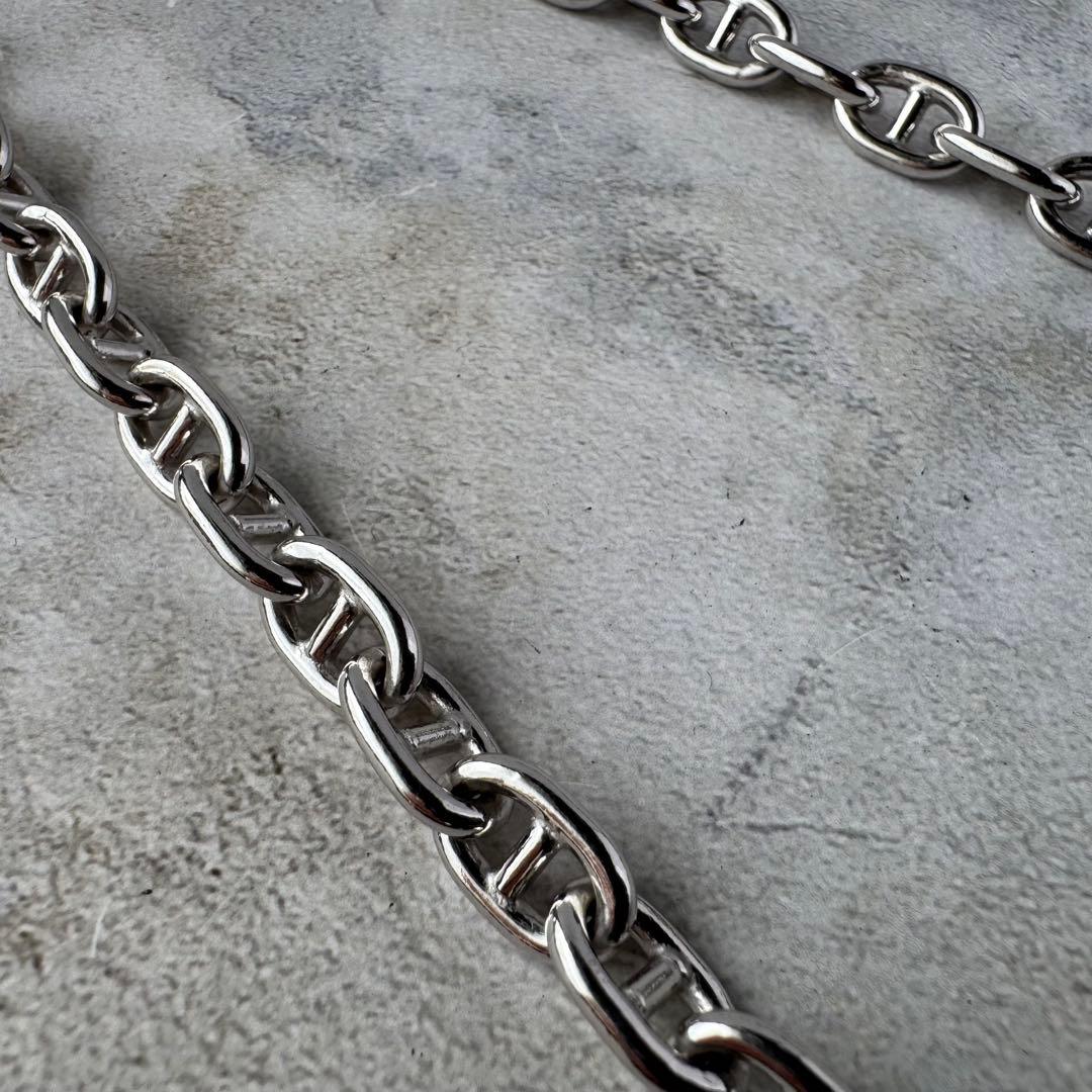 ヴィンテージ アンカーリンクチェーンネックレス シルバー925