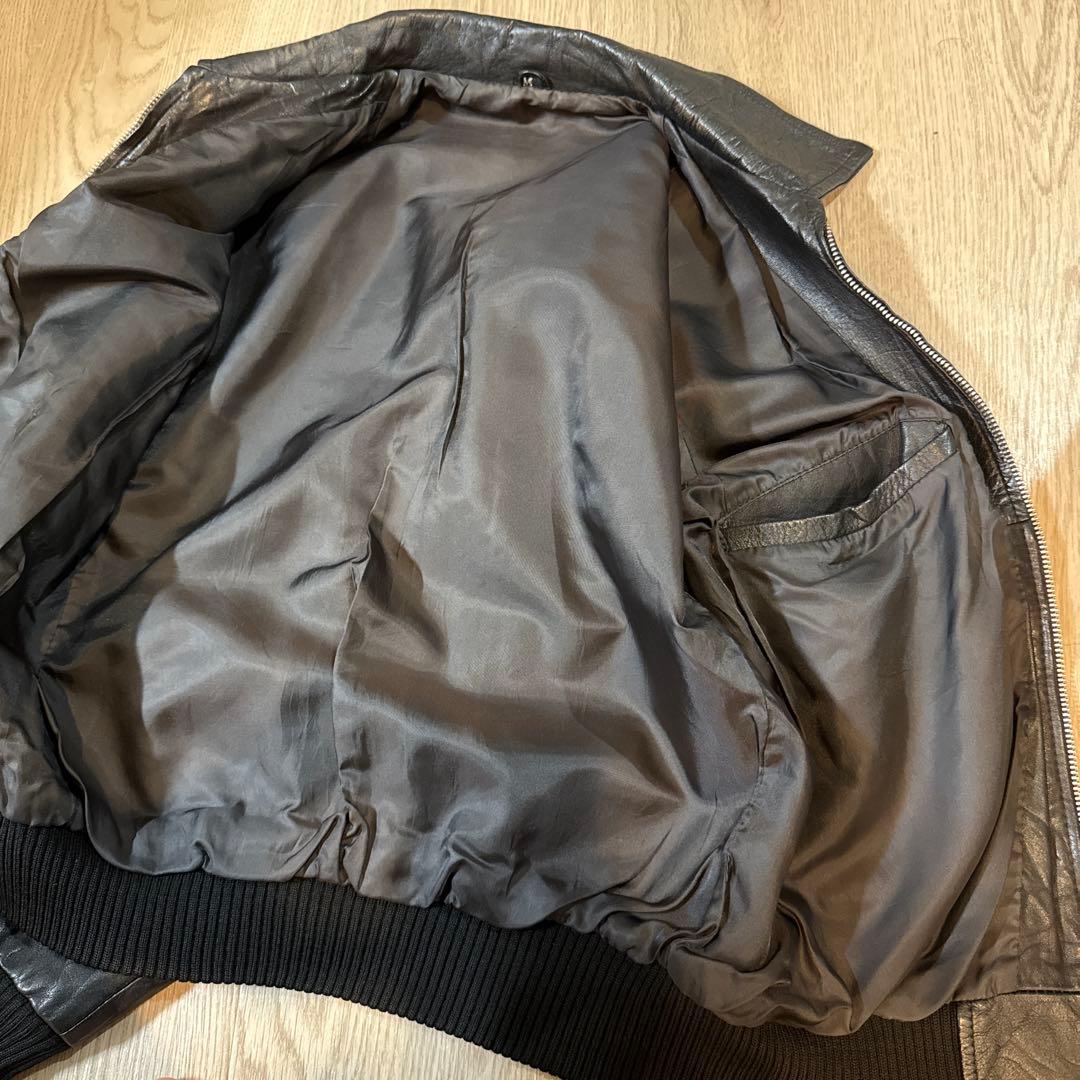 エディスリマン ビンテージ ブラックレザージャケット ライダース 革