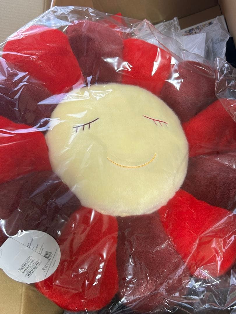 村上隆 お花ちゃん クッション 60cm ローズレッド カイカイキキ - メルカリ