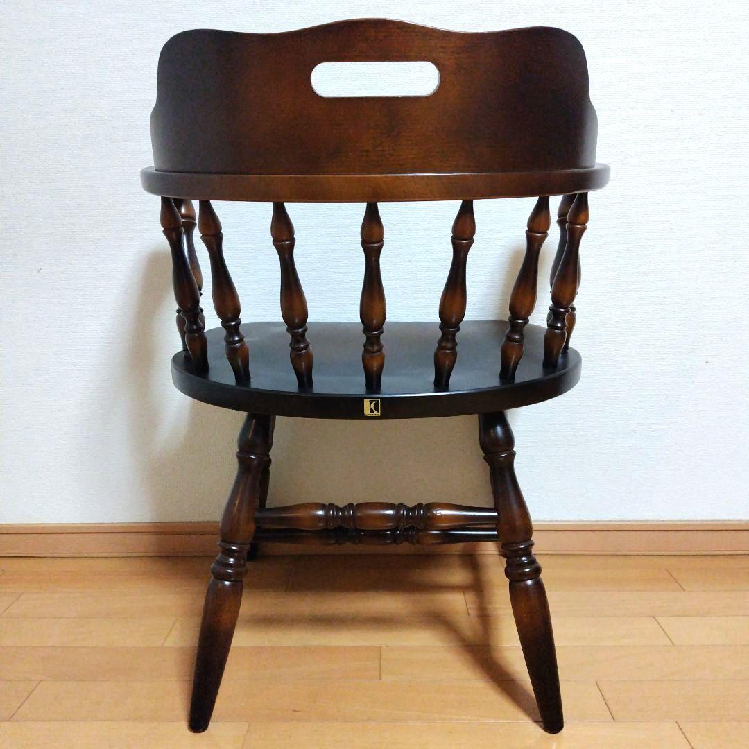 ◯飛騨産業 肘付ダイニングチェア【キツツキマーク】 - メルカリ