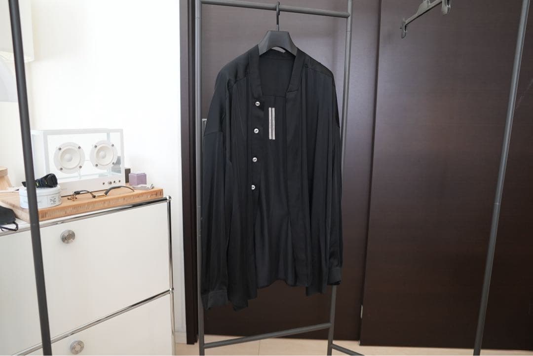 Rick Owens 25SS OVERSIZED FAUN SHIRT 黒 Rick Owens Faun Shirt | Black | FARFETCH