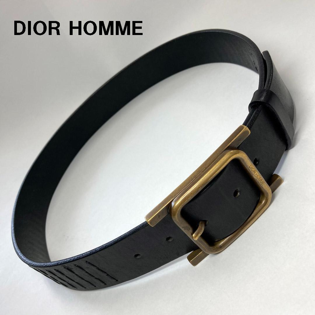 ディオールオム Dior Homme Hバックル ステッチベルト85 エディ期