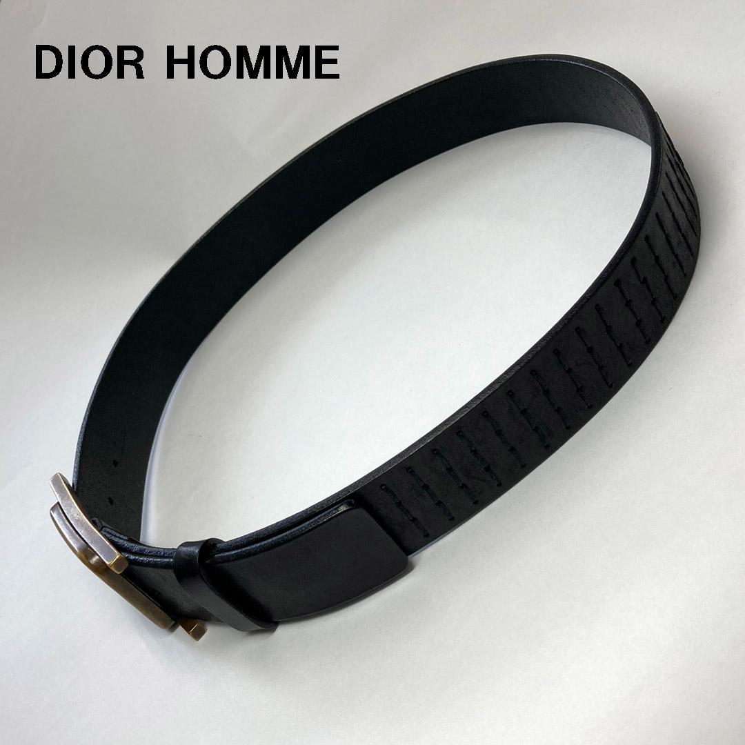 ディオールオム Dior Homme Hバックル ステッチベルト85 エディ期