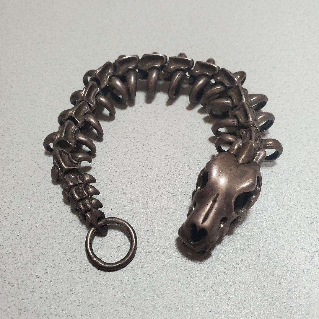 925シルバー ブレスレット スカル モチーフ シルバー925 スカルブレスレット メンズ チェーンブレスレット 重厚