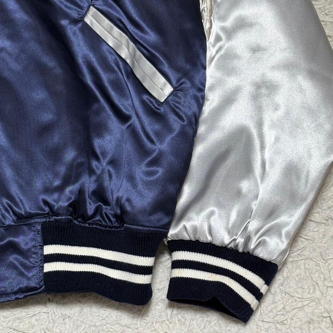 プリンス商会 55周年モデル スカジャン L ネイビー系×シルバー 刺繍