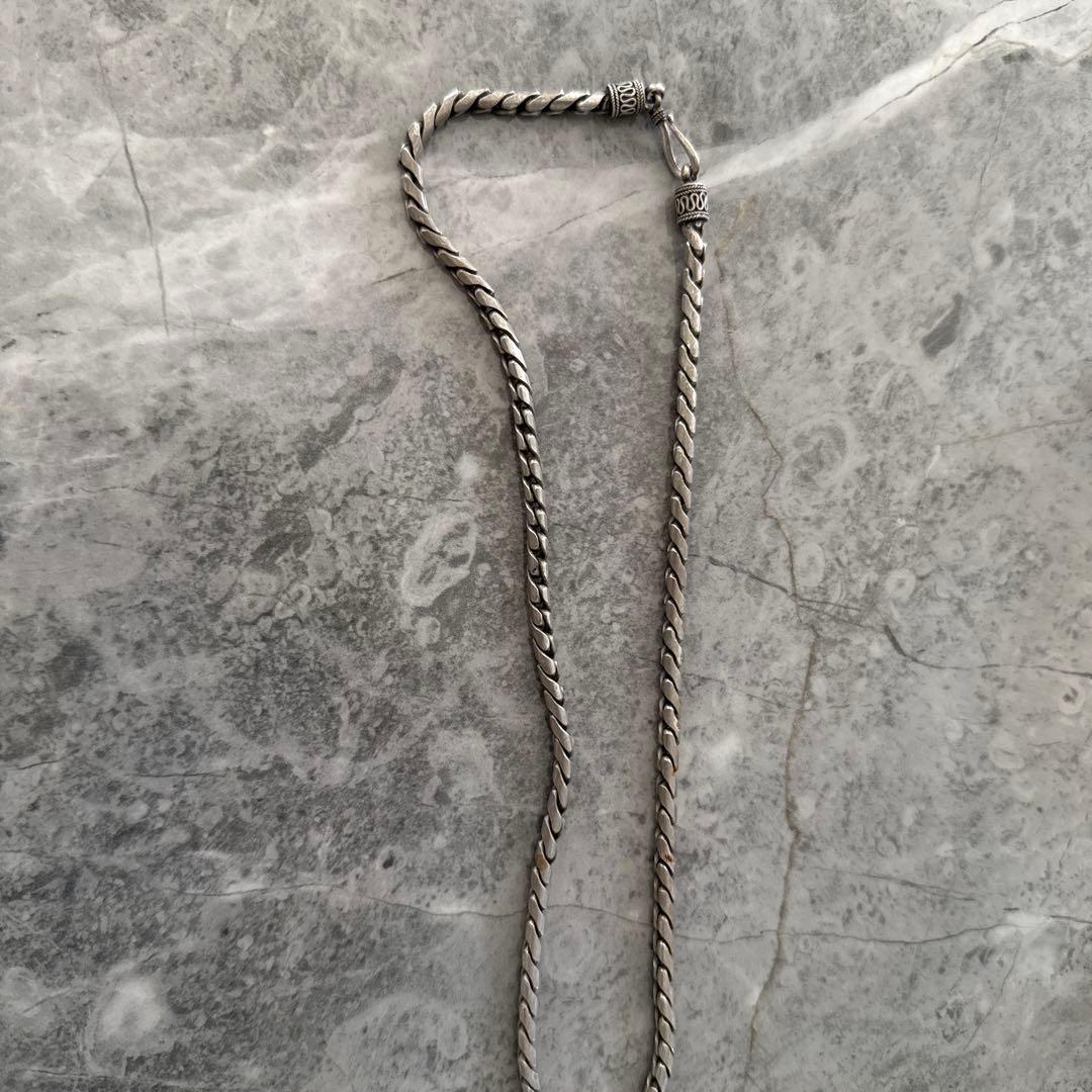 シルバーアクセサリー925 シルバー925 あずきチェーン ネックレス 幅8mm ネックレスチェーン