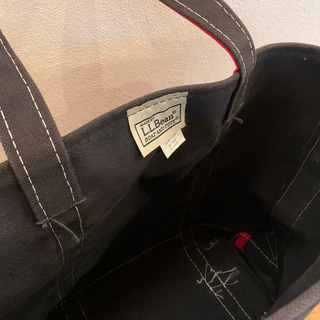 L.L.Bean キャンバストートバッグ 黒/赤