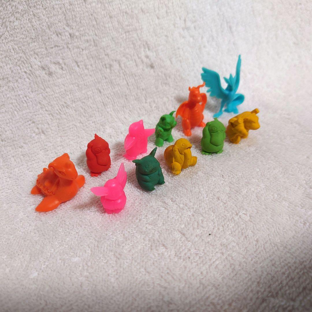 レア★ポケモンのかんづめ　4点　赤　緑　青　初期　25体　当時物　消しゴム