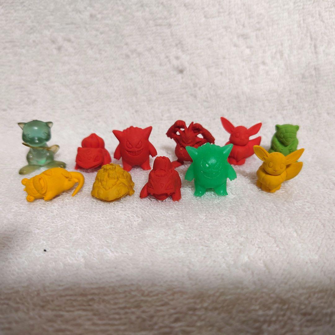 レア★ポケモンのかんづめ　4点　赤　緑　青　初期　25体　当時物　消しゴム