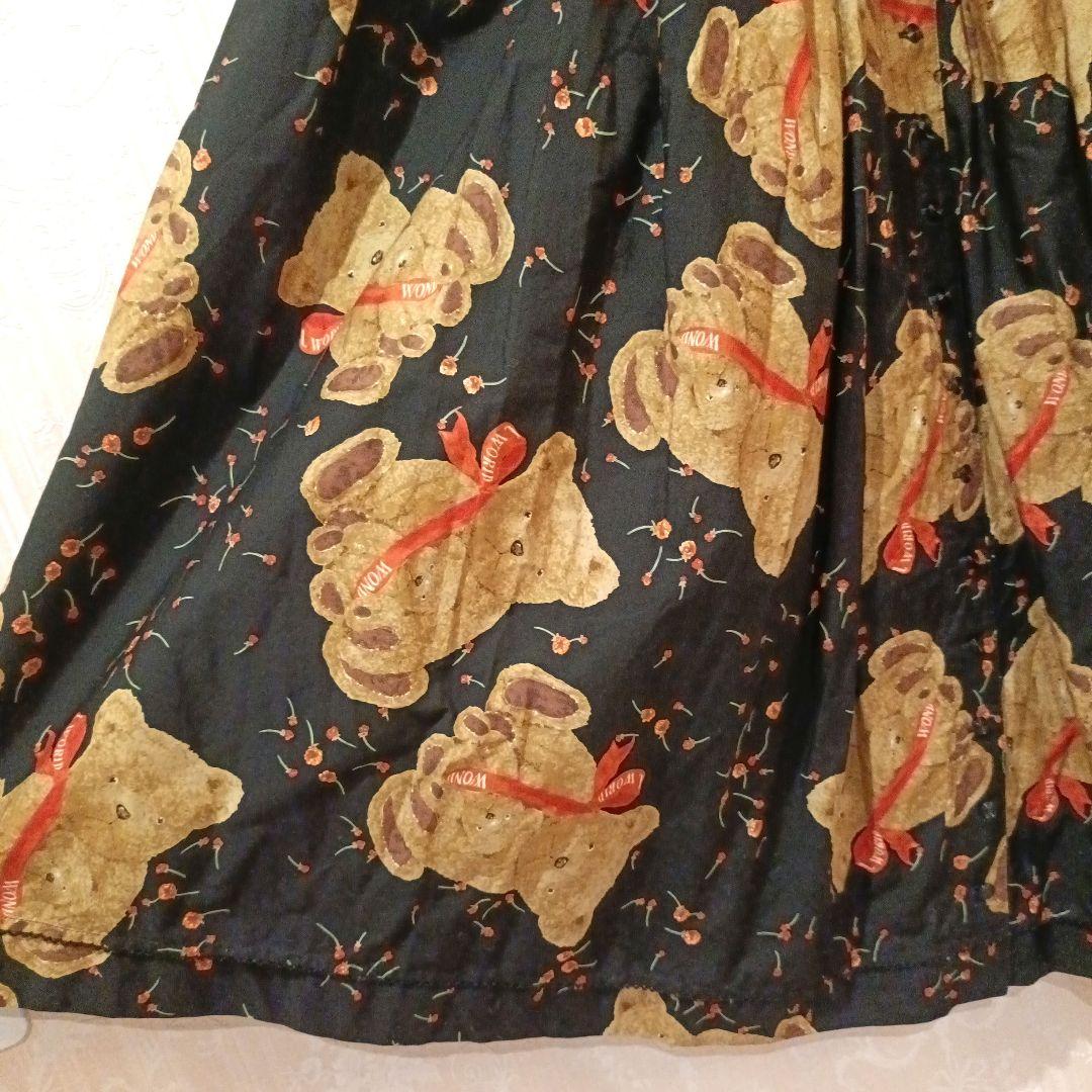 ワンダフルワールド 親子熊 テディベア柄 ロングスカート - メルカリ
