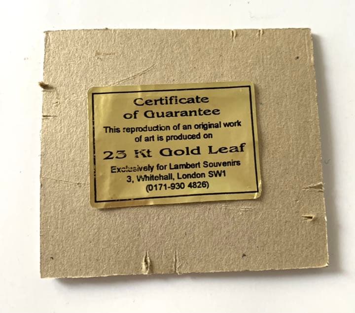 額無 ロンドン タワーブリッジ 23kt ゴールドリーフ ミニサイズ 金 金箔