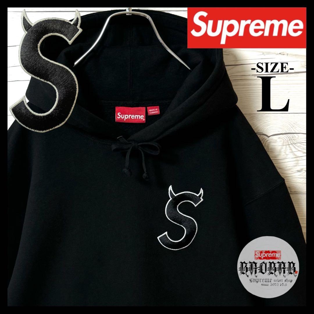 超激レア‼︎デビルSロゴ‼︎ツノ‼︎L‼︎】シュプリーム パーカー
