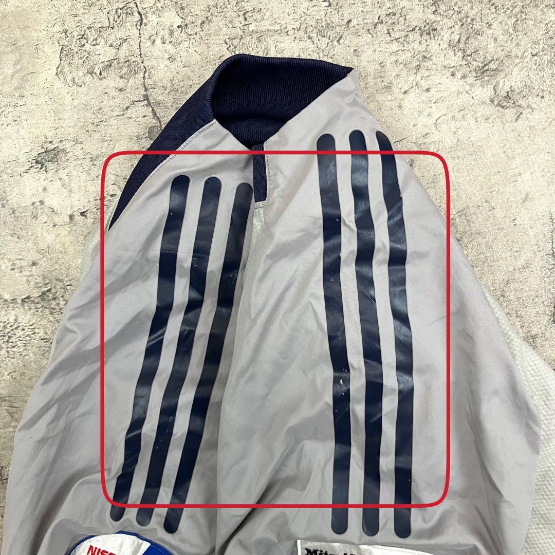 00s adidas 横浜F・マリノス 長袖ピステトップ 日本製 古着 企業ロゴ