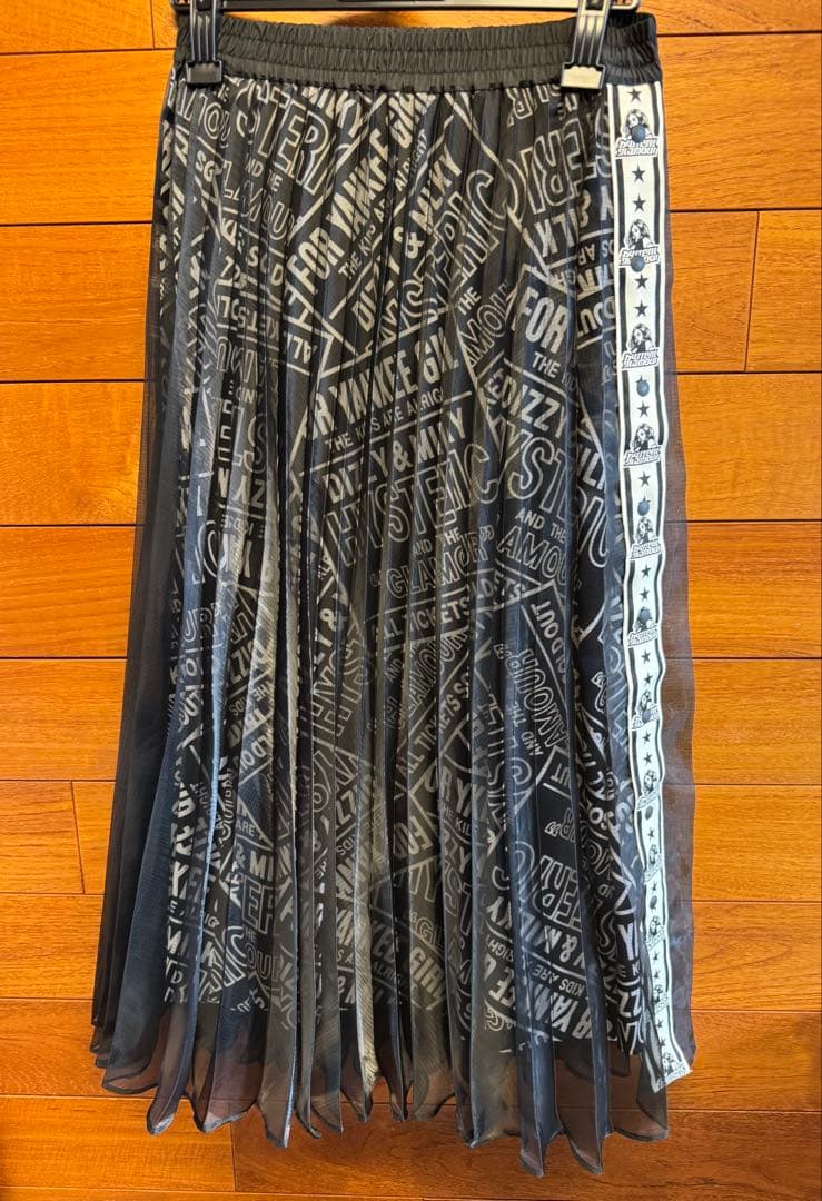 x-moonbow-x ヒステリックグラマー　プリーツロングスカート HYSTERIC GLAMOUR（ヒステリックグラマー）の「USED加工デニム ラップ