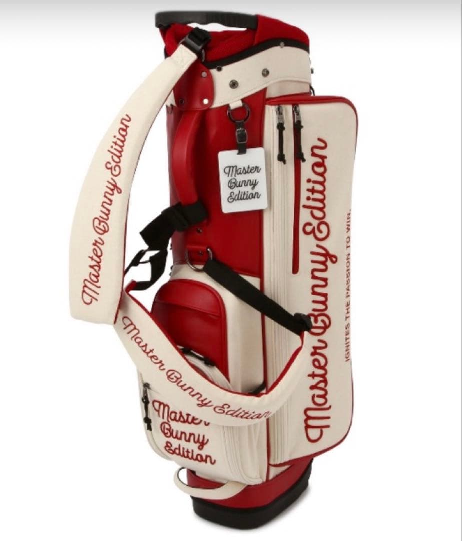 新品 パーリーゲイツ マスターバニー 帆布×合皮 スタンド式キャディ
