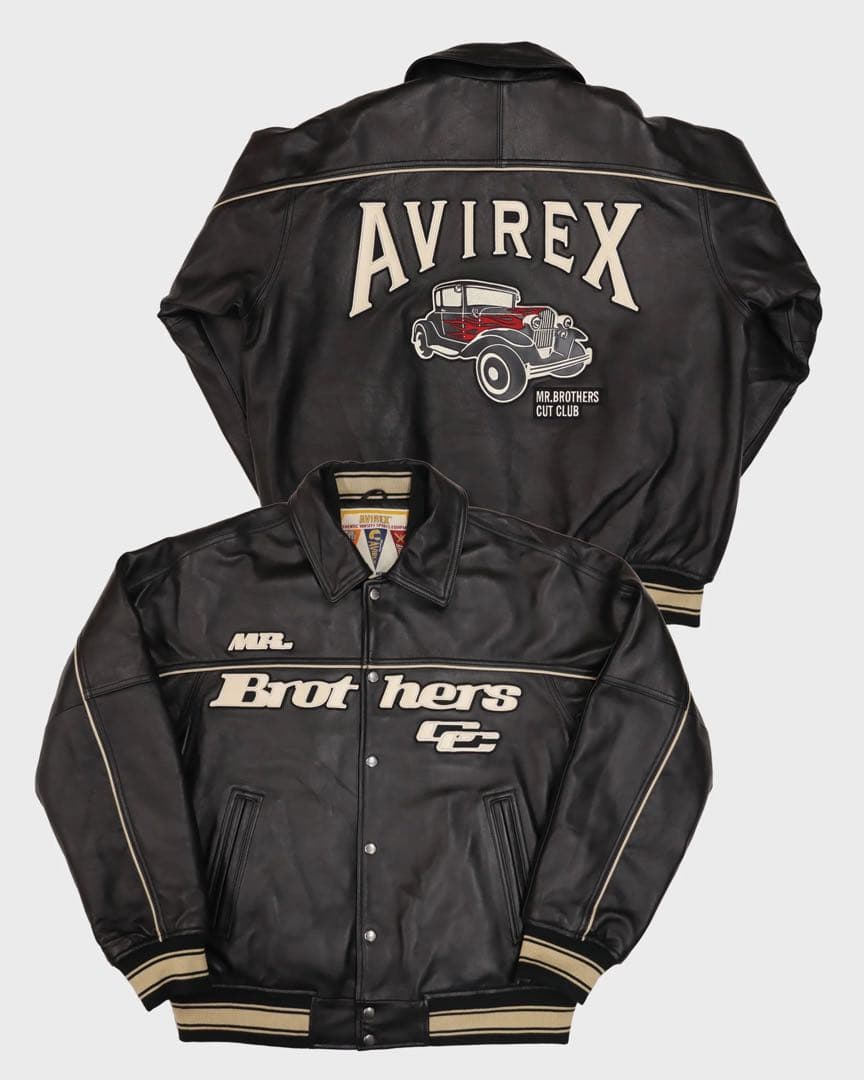 AVIREX レザージャケット Mr. Brothers Cut Club AVIREX × MR.BROTHERS CUT CLUB》VARITY LEATHER JACKET | AVIREX