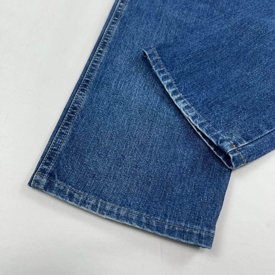P78 美品 L フェンディ ロゴボタン デニムパンツ インディゴ