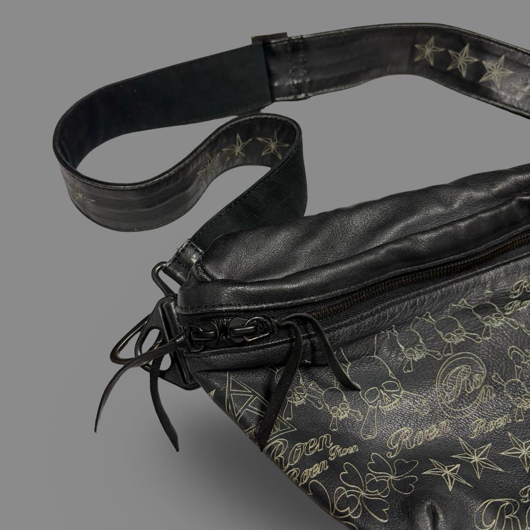 Rare 00s Archive Roen Leather fringe bag