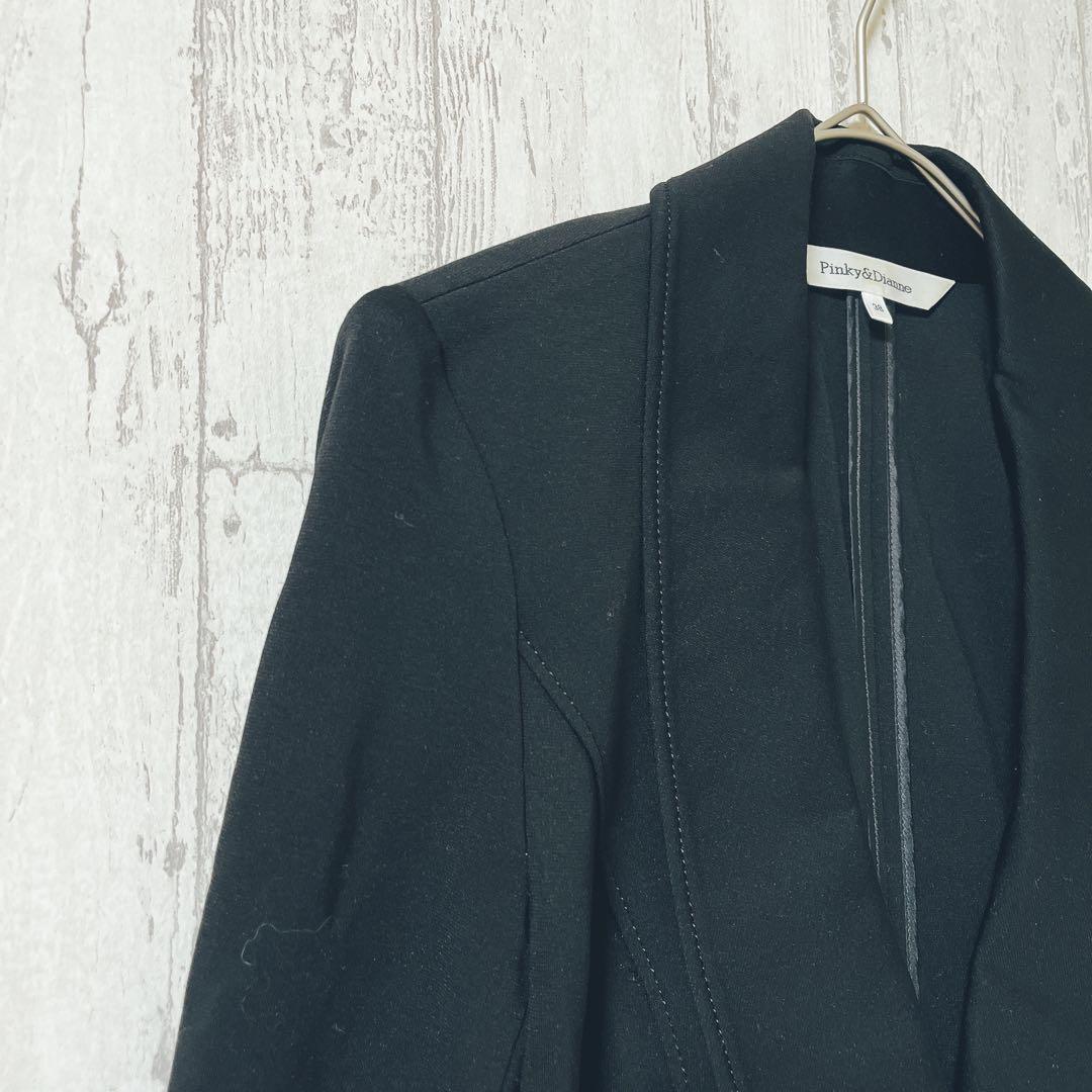美品】ピンキー＆ダイアン 黒ジャケット 38 美シルエット - メルカリ