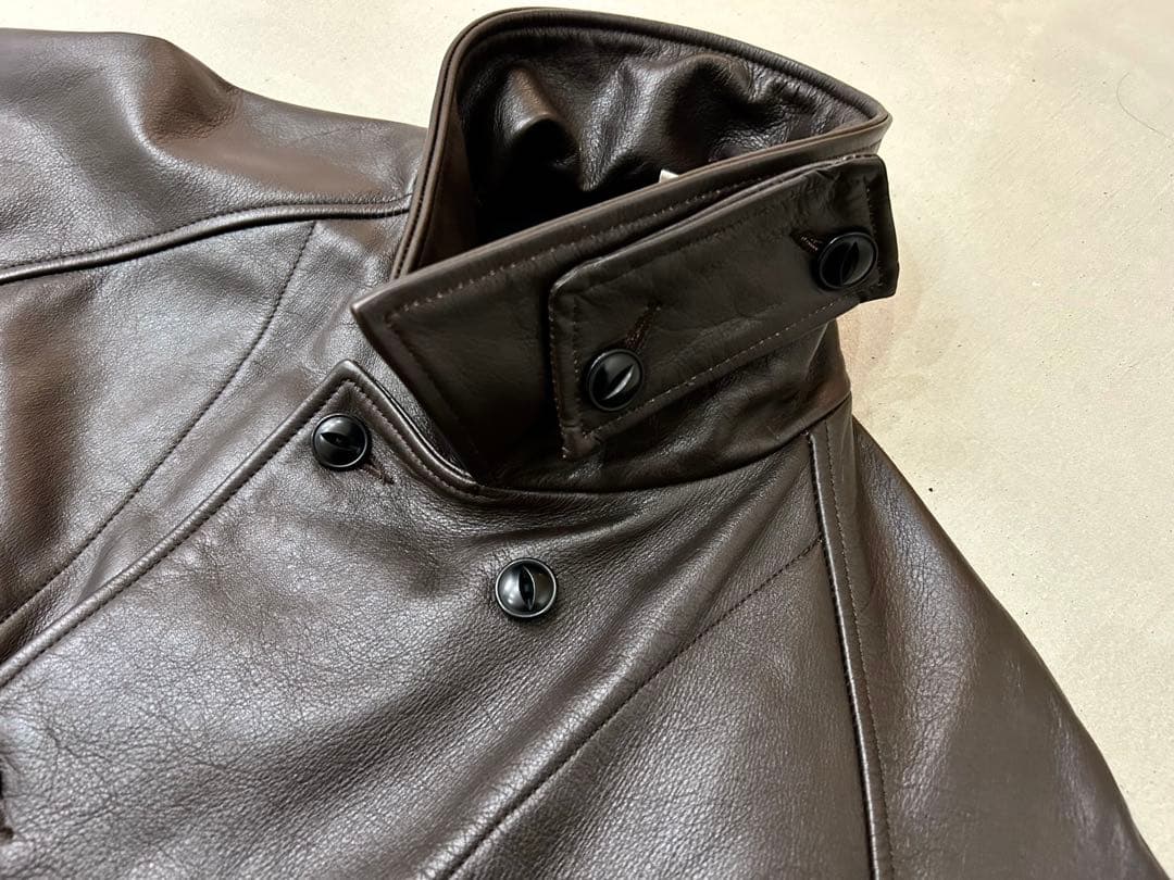 25AW CCU NAKED COW SKIN COVERALL BROWN 3