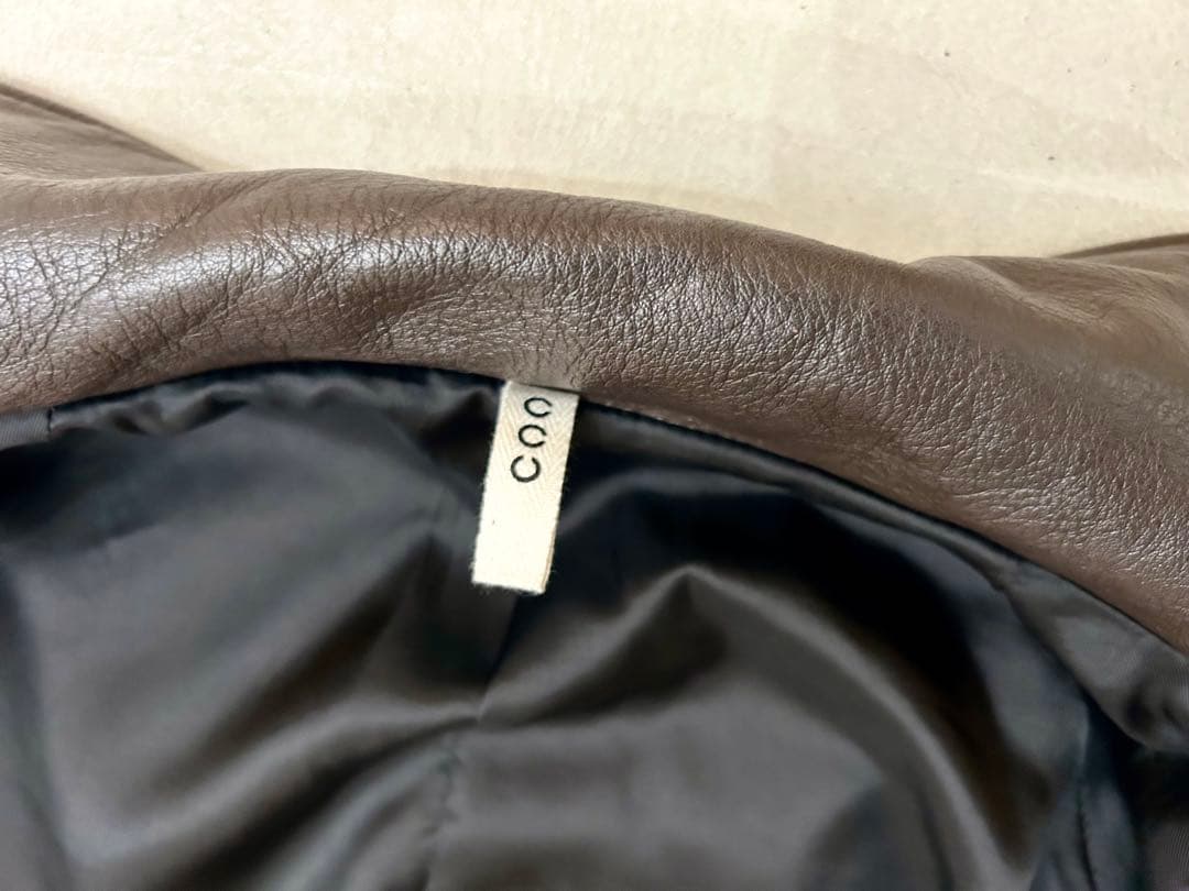 25AW CCU NAKED COW SKIN COVERALL BROWN 3