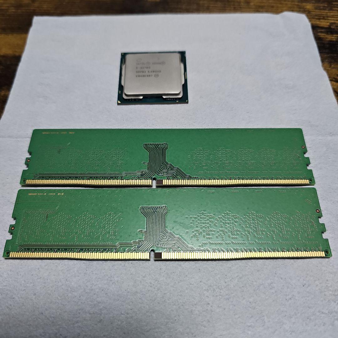 intel XEON E-2278G+DDR4 8GBx2セット