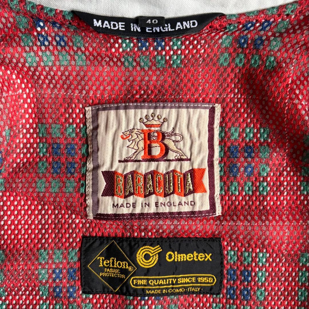 BARACUTA】G9 ハリントンジャケット イングランド製 チェック 短丈