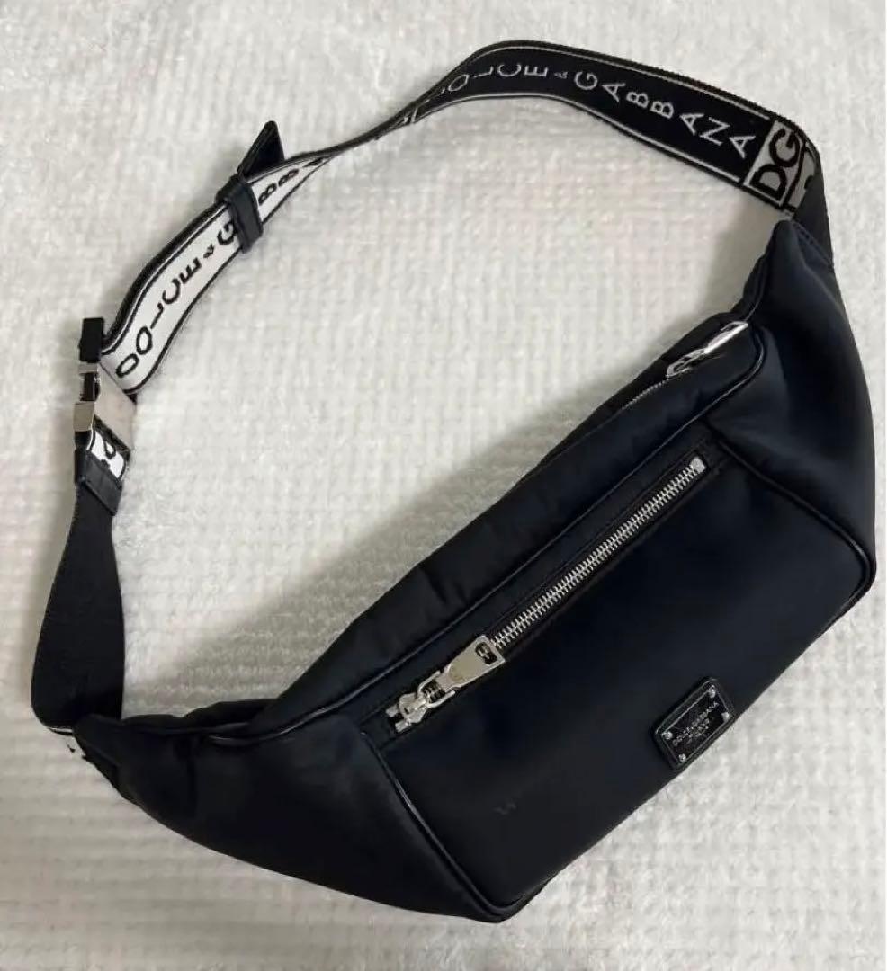 Dolce&Gabbanaナイロン製 黒 メンズボディバッグ DOLCE&GABBANA（ドルチェ & ガッバーナ） 並行輸入 ウエストバッグ