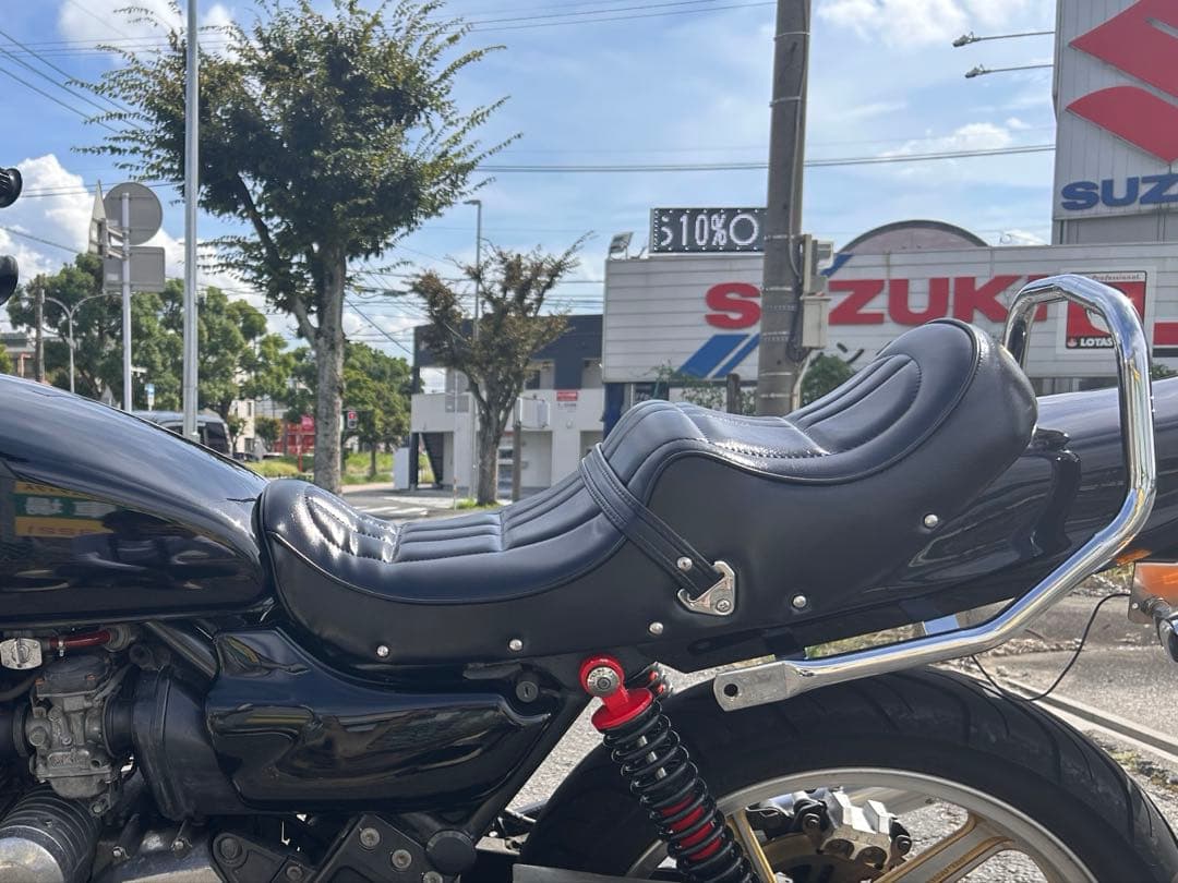 ゼファー400 シート kawasaki ZEPHYR 400 ゼファー400 89-90 前期 シート ブラウン 茶色 皮