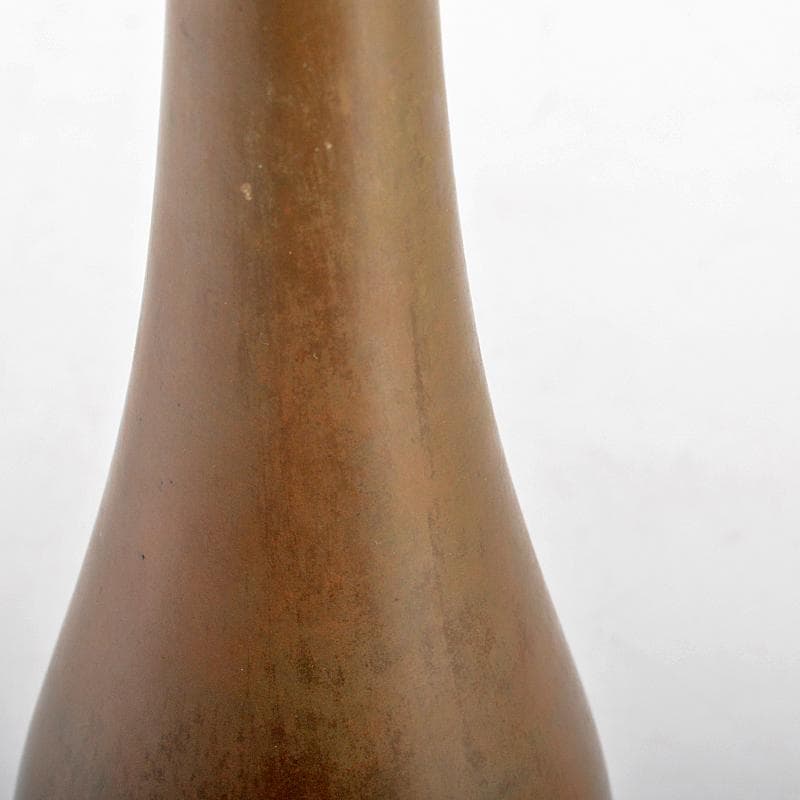 平安 秦蔵六造 青銅 鶴首花生 一輪生 共箱 D R6043 - メルカリ