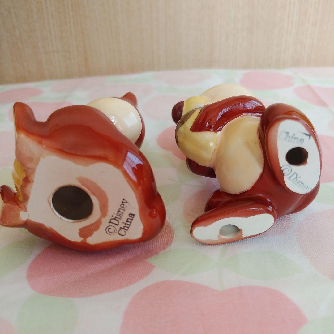 ディズニーチップとデール陶器フィギュア 4体セット - メルカリ