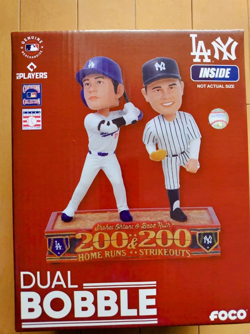 大谷翔平&ベーブ・ルース 200本塁打、200奪三振ボブルヘッド 大谷翔平の”ルース超え”の快挙に米メディアの反響止まず！「100本塁打
