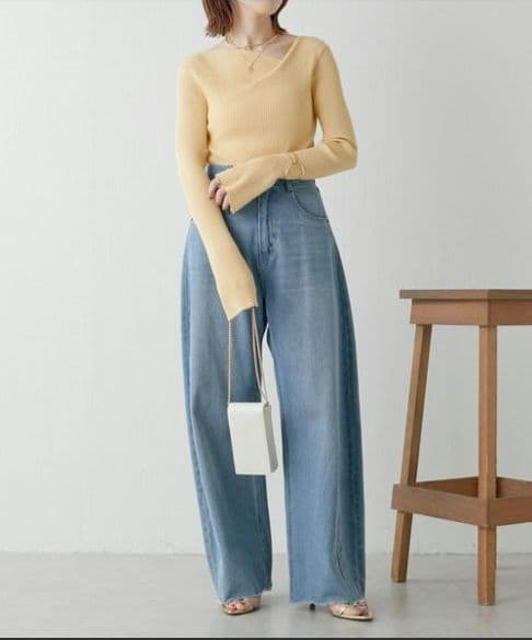 ライトブルーデニムワイドパンツ サイズPM Dark Angel（ダークエンジェル） デニム レディース ワイドパンツ