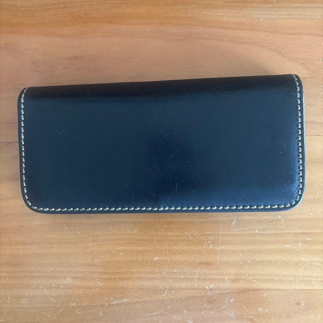 SAAD 長財布　ブラック 中古・古着通販】saad (サード) レザーロングウォレット 長財布