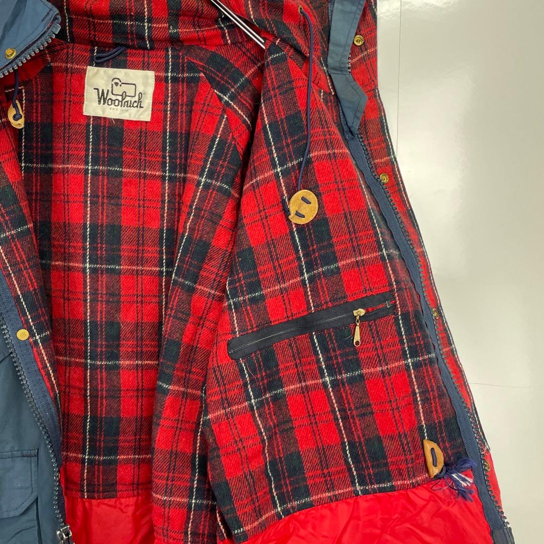 WOOLRICH ウールリッチ マウンテンパーカー チェック 裏地 70s - メルカリ