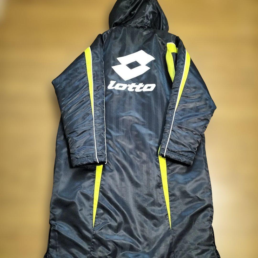 lotto フリース裏地 ベンチコート L ネイビー/イエロー - メルカリ