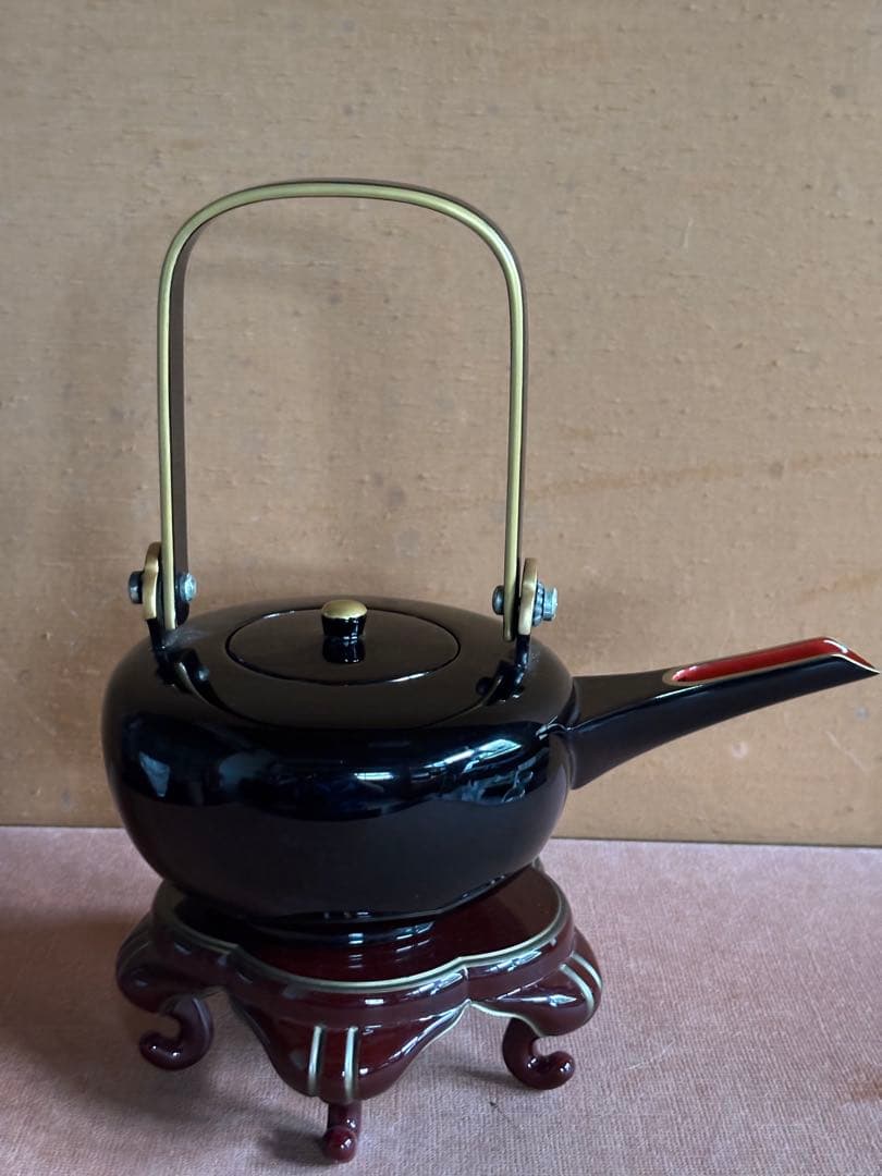 本塗輪島本金五三桐文さ酒器　特選逸品　検大名道具