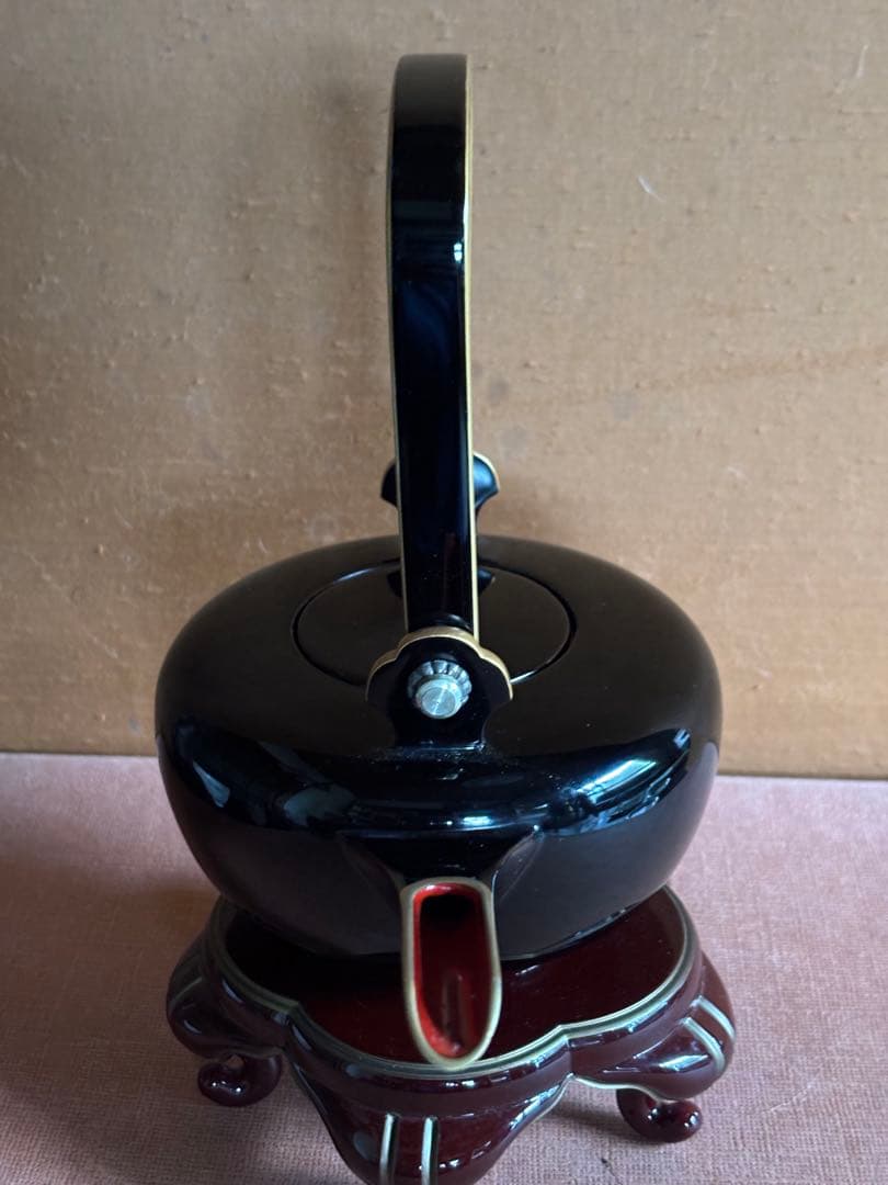 本塗輪島本金五三桐文さ酒器　特選逸品　検大名道具