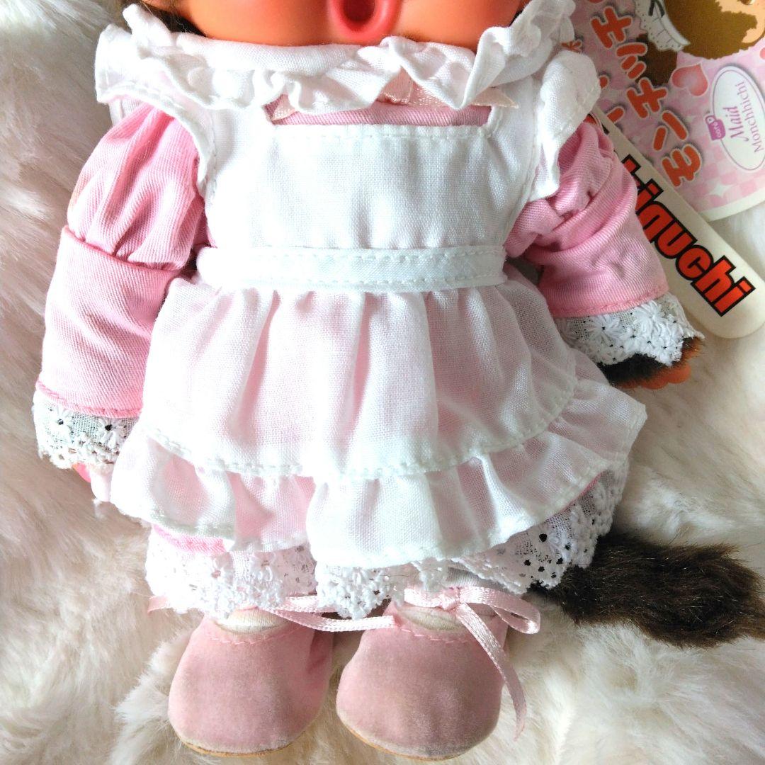 平成レトロ　メイド　モンチッチ　S　ピンク　ぬいぐるみ　セキグチ