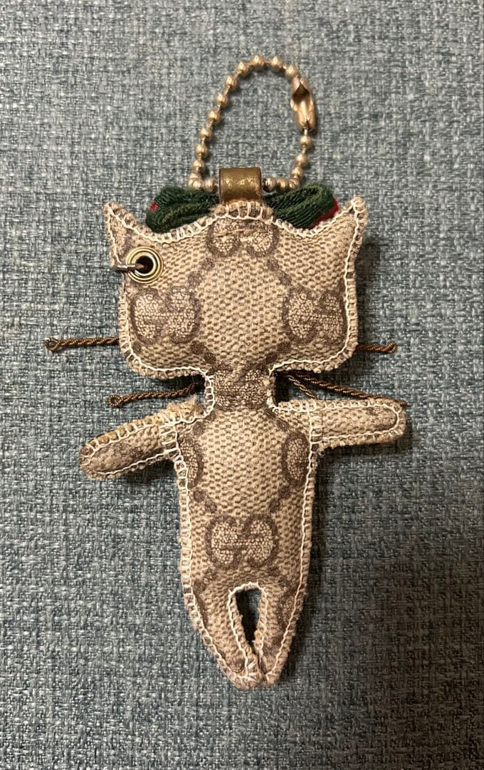未使用 GUCCI グッチ クリスティーナ キーホルダー リング 猫