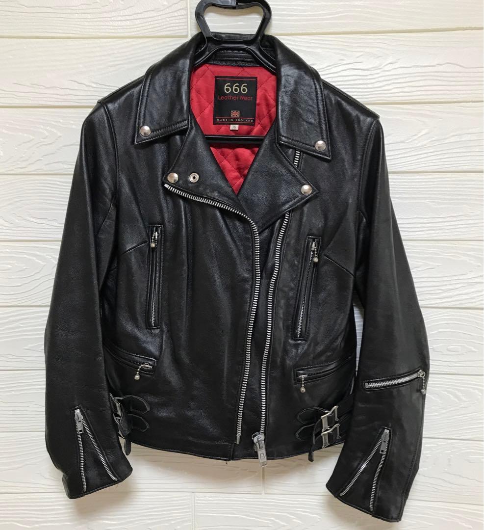 666 ライダースジャケット 36インチ 革ジャン レザージャケット