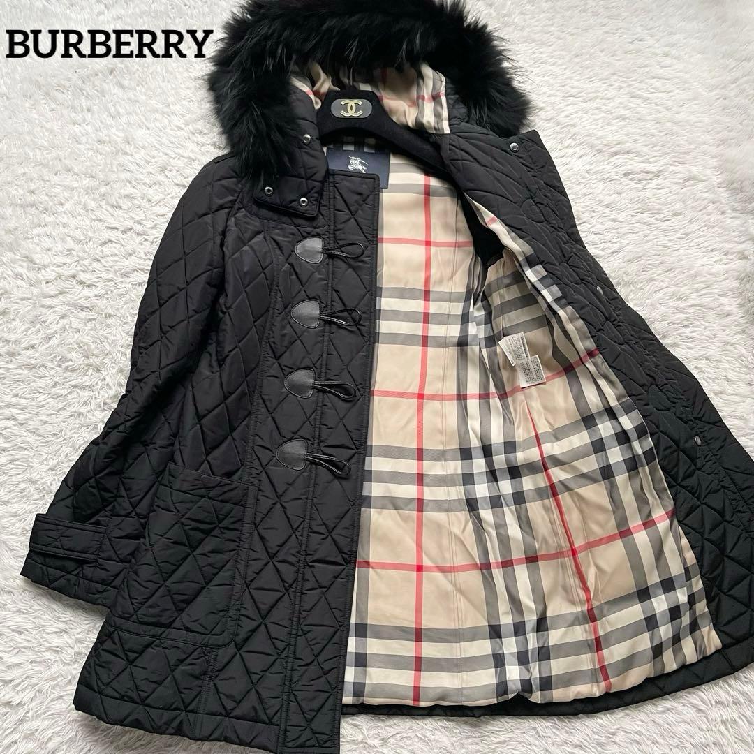 バーバリーロンドン　キルティングダッフルコート ノバチェック 40サイズ 本物上質 40サイズ バーバリー ロンドン BURBERRY LONDON ノバチェック