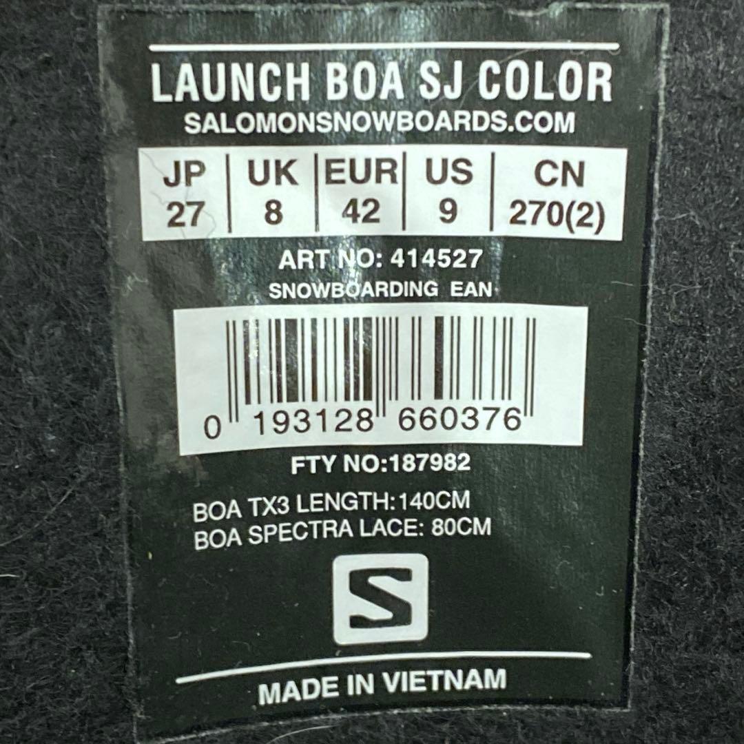 【比較的美品】サロモンLAUNCH BOA SJ 27.0cm 22-23モデル